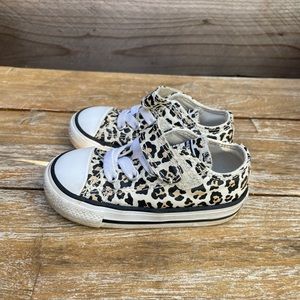 Converse All Stars leopard print baby size 5